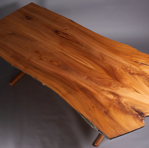 Madrone Table view from above, oblique.